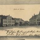 Johannisburg, Ostpreußen - Marktplatz mit Rathaus (Zeno Ansichtskarten)